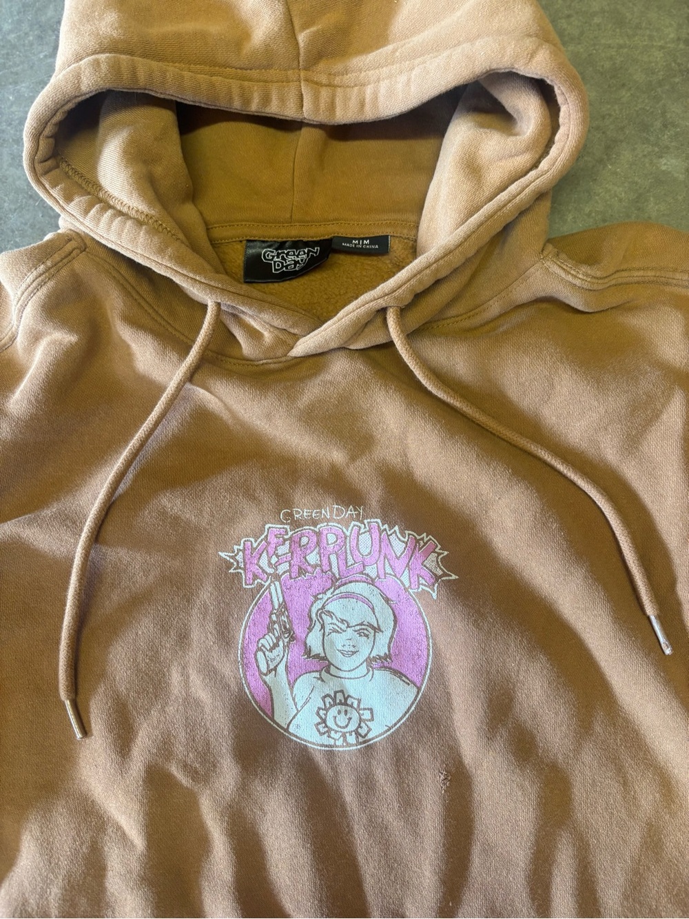 Green Day Y2K Kerplunk Brown Graphic Hoodie - Medium